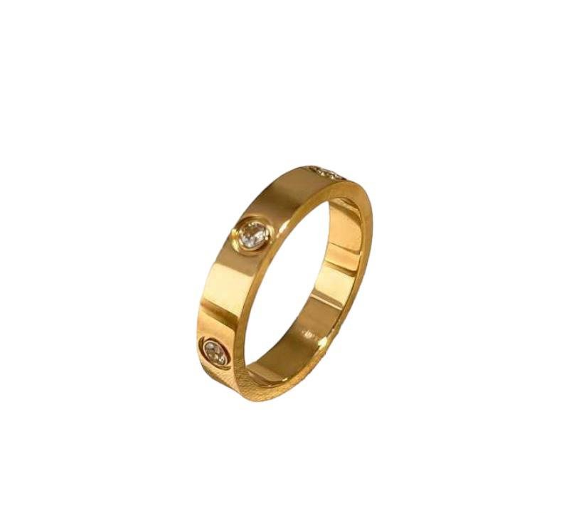 Diamond love ring gold