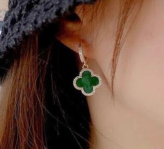 Zahra earrings green:gold