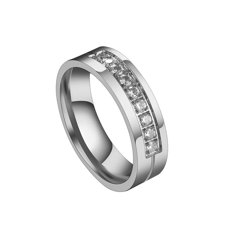 Diamond ring silver