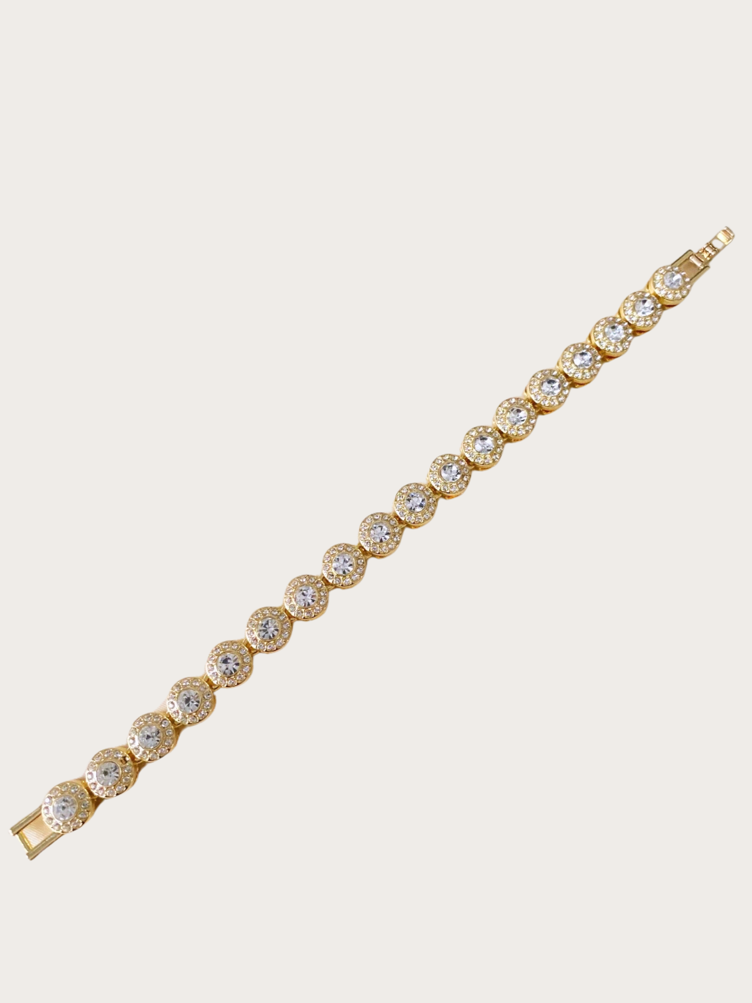 Shams bracelet gold Gold bracelet with crystals, 20 cm.